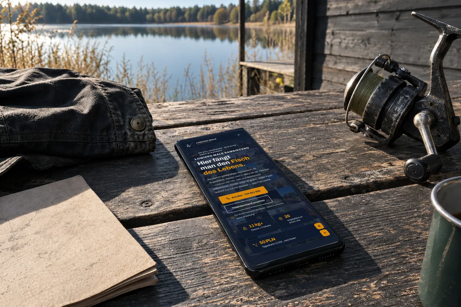 NajlepszeLowisko — webbplatsen i mobilen